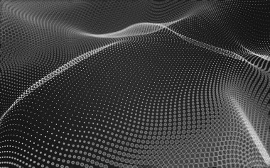 Çokgen alanı düşük Poli koyu arka plan, 3d render