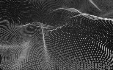 Çokgen alanı düşük Poli koyu arka plan, 3d render