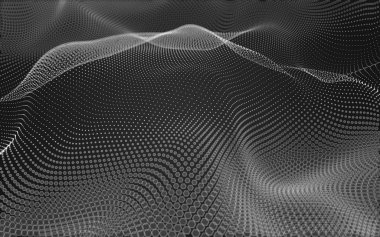 Çokgen alanı düşük Poli koyu arka plan, 3d render