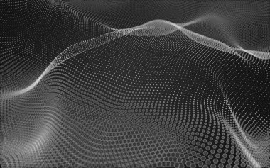 Çokgen alanı düşük Poli koyu arka plan, 3d render