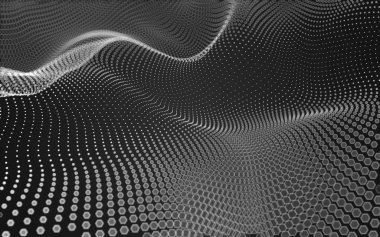 Çokgen alanı düşük Poli koyu arka plan, 3d render