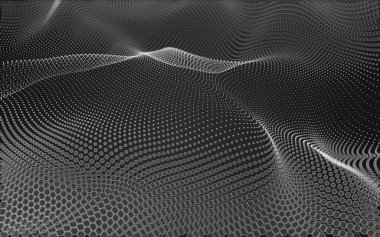 Çokgen alanı düşük Poli koyu arka plan, 3d render