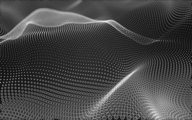 Çokgen alanı düşük Poli koyu arka plan, 3d render