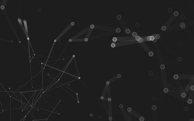 Çokgen alanı düşük Poli koyu arka plan, 3d render