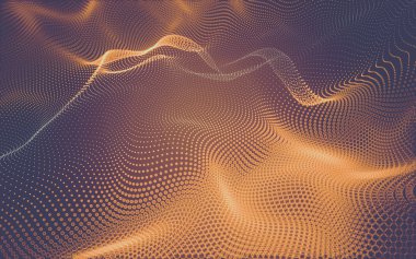 Çokgen alanı düşük Poli koyu arka plan, 3d render