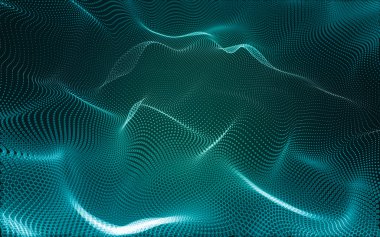 Çokgen alanı düşük Poli koyu arka plan, 3d render