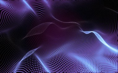 Çokgen alanı düşük Poli koyu arka plan, 3d render