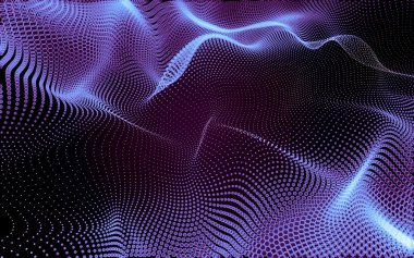 Çokgen alanı düşük Poli koyu arka plan, 3d render