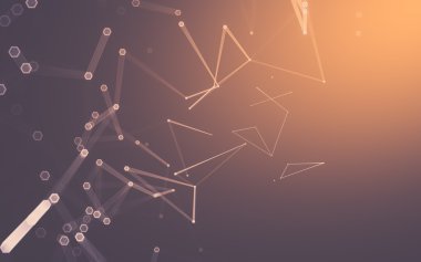 Çokgen alanı düşük Poli koyu arka plan, 3d render