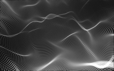 Çokgen alanı düşük Poli koyu arka plan, 3d render