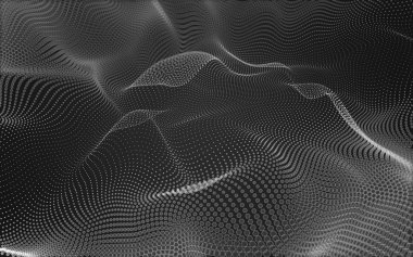 Çokgen alanı düşük Poli koyu arka plan, 3d render