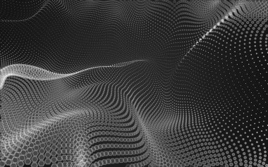 Çokgen alanı düşük Poli koyu arka plan, 3d render