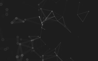 Çokgen alanı düşük Poli koyu arka plan, 3d render