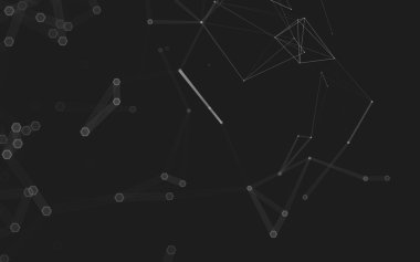 Çokgen alanı düşük Poli koyu arka plan, 3d render