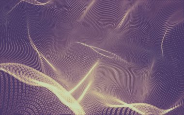 Çokgen alanı düşük Poli koyu arka plan, 3d render