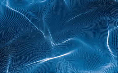 Çokgen alanı düşük Poli koyu arka plan, 3d render