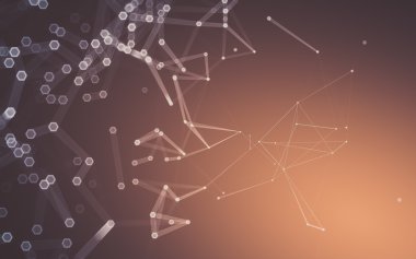 Çokgen alanı düşük Poli koyu arka plan, 3d render