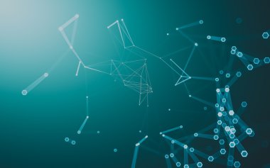 Çokgen alanı düşük Poli koyu arka plan, 3d render