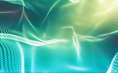 Çokgen alanı düşük Poli koyu arka plan, 3d render