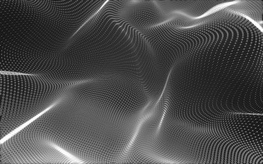 Çokgen alanı düşük Poli koyu arka plan, 3d render