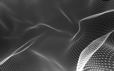 Çokgen alanı düşük Poli koyu arka plan, 3d render