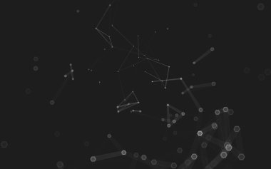 Çokgen alanı düşük Poli koyu arka plan, 3d render