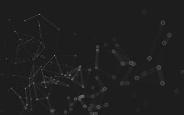 Çokgen alanı düşük Poli koyu arka plan, 3d render