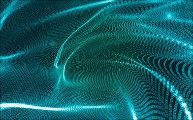 Çokgen alanı düşük Poli koyu arka plan, 3d render