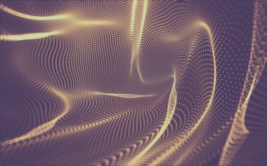 Çokgen alanı düşük Poli koyu arka plan, 3d render