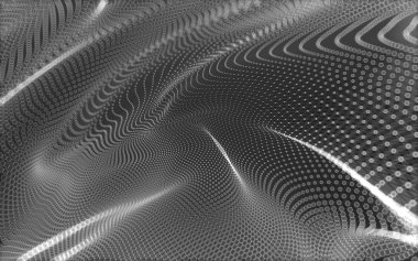 Çokgen alanı düşük Poli koyu arka plan, 3d render