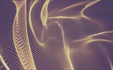 Çokgen alanı düşük Poli koyu arka plan, 3d render