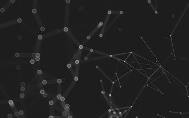 Çokgen alanı düşük Poli koyu arka plan, 3d render