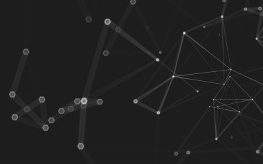 Çokgen alanı düşük Poli koyu arka plan, 3d render