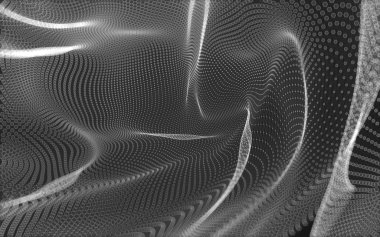 Çokgen alanı düşük Poli koyu arka plan, 3d render