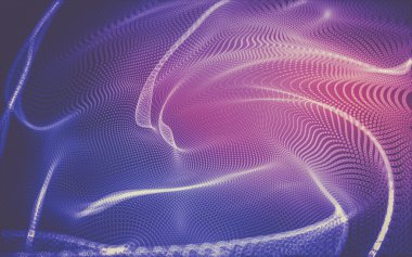 Çokgen alanı düşük Poli koyu arka plan, 3d render