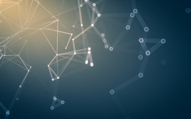 Çokgen alanı düşük Poli koyu arka plan, 3d render