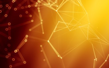 Çokgen alanı düşük Poli koyu arka plan, 3d render