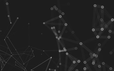 Çokgen alanı düşük Poli koyu arka plan, 3d render