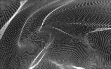 Çokgen alanı düşük Poli koyu arka plan, 3d render