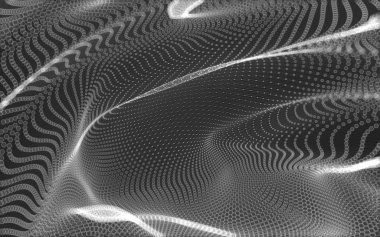 Çokgen alanı düşük Poli koyu arka plan, 3d render