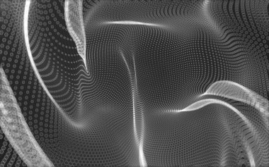 Çokgen alanı düşük Poli koyu arka plan, 3d render