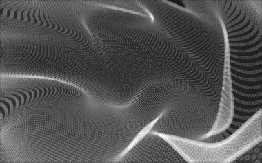 Çokgen alanı düşük Poli koyu arka plan, 3d render