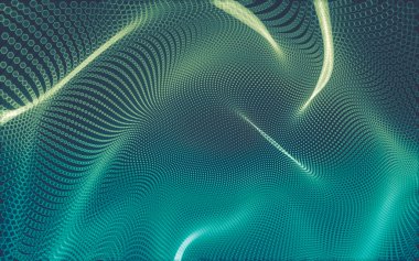 Çokgen alanı düşük Poli koyu arka plan, 3d render