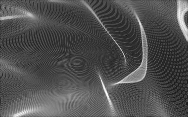 Çokgen alanı düşük Poli koyu arka plan, 3d render