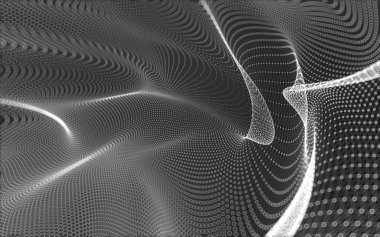 Çokgen alanı düşük Poli koyu arka plan, 3d render