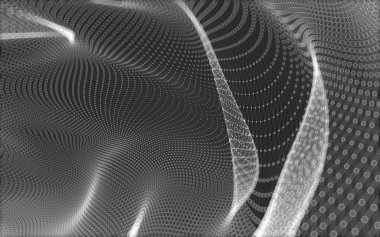 Çokgen alanı düşük Poli koyu arka plan, 3d render