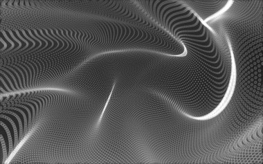 Çokgen alanı düşük Poli koyu arka plan, 3d render