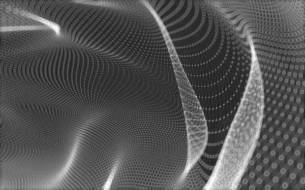 Çokgen alanı düşük Poli koyu arka plan, 3d render