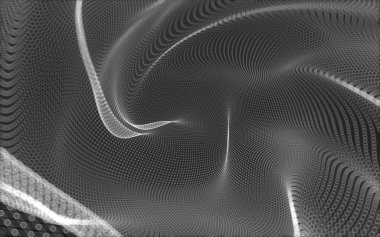 Çokgen alanı düşük Poli koyu arka plan, 3d render