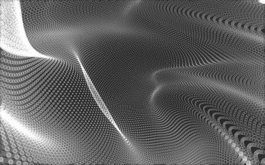 Çokgen alanı düşük Poli koyu arka plan, 3d render